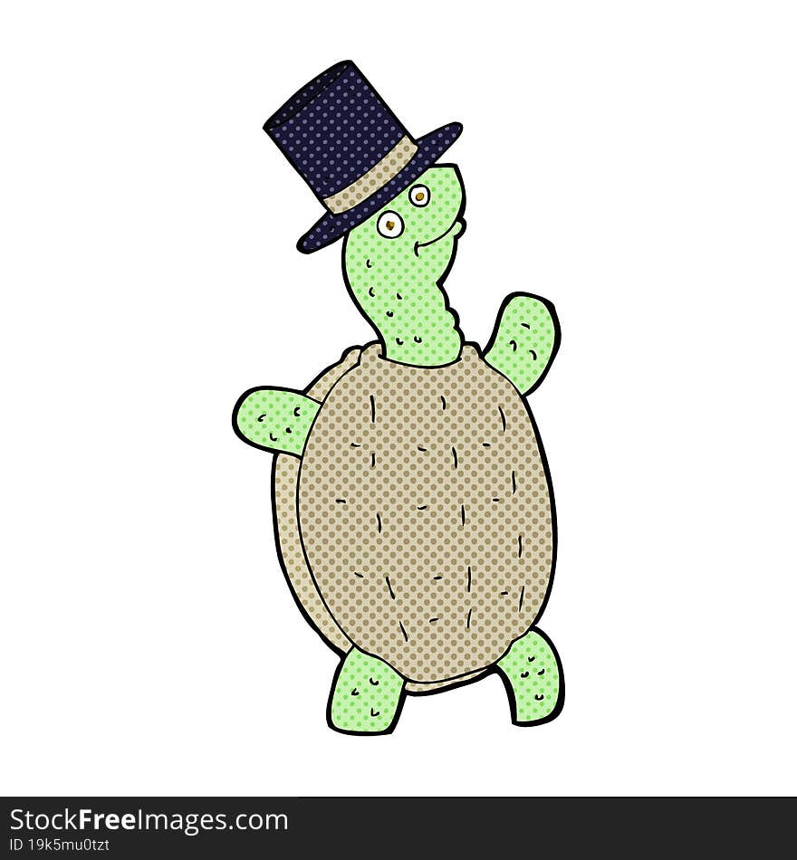 cartoon turtle in top hat