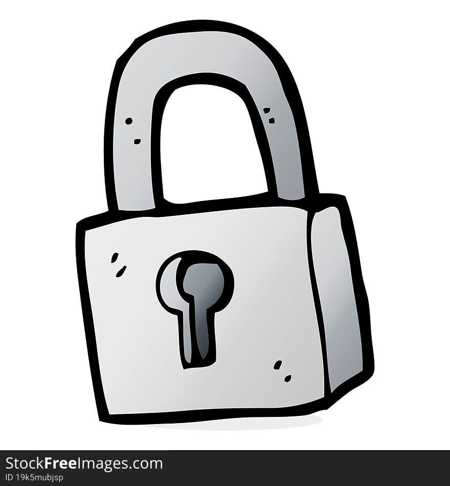 cartoon padlock