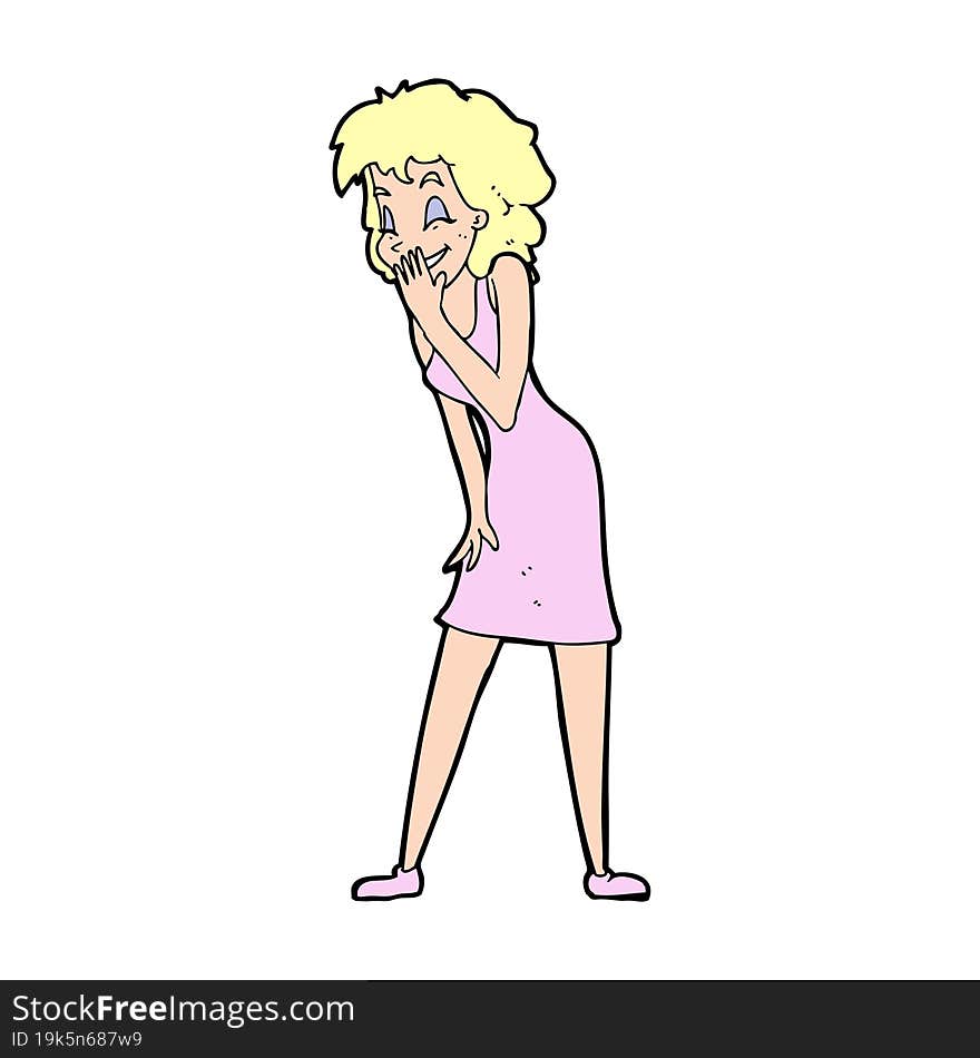 Cartoon Woman Laughing