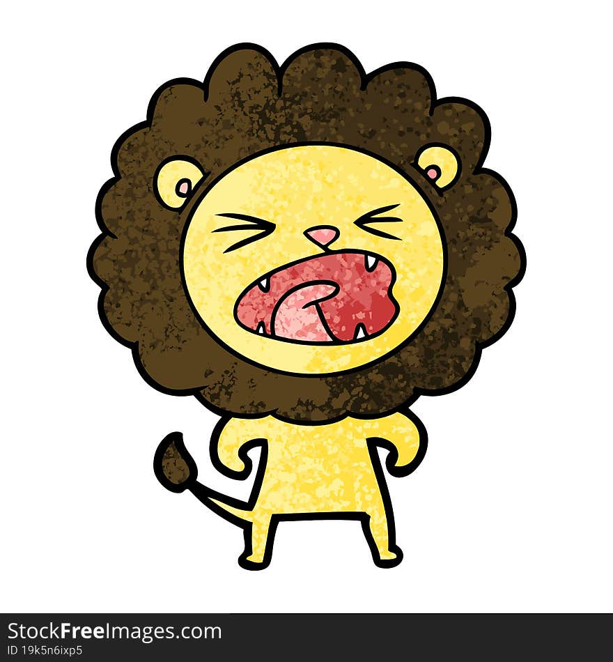 cartoon angry lion. cartoon angry lion