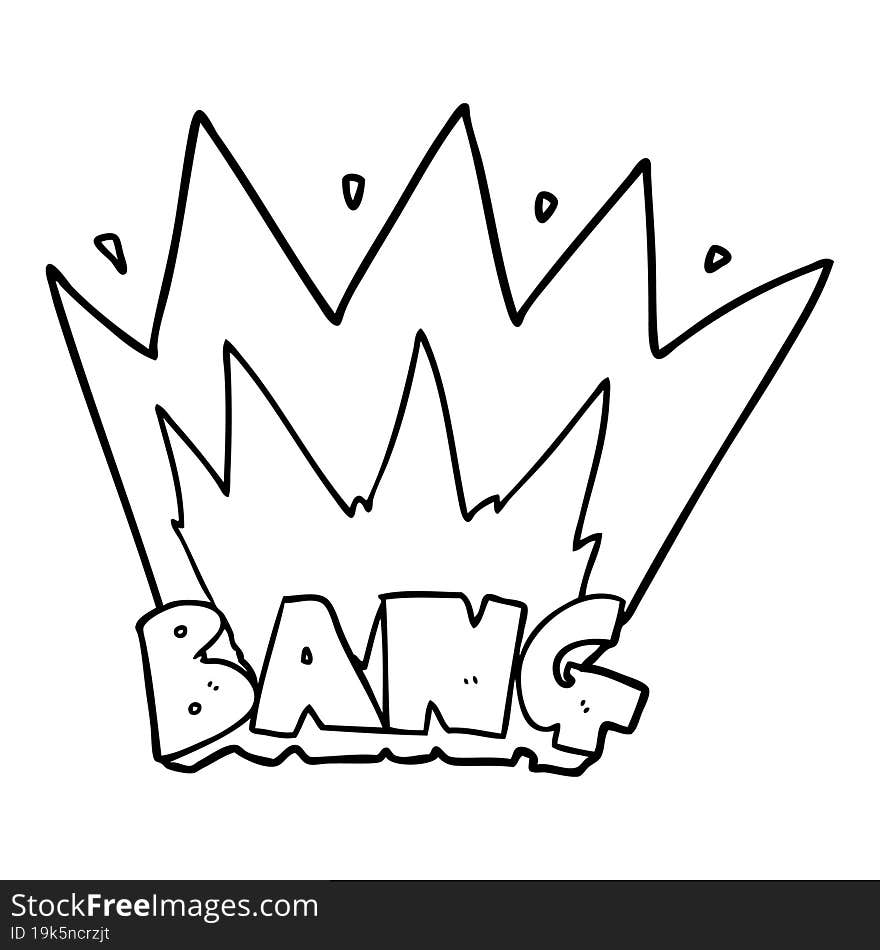 cartoon bang sign. cartoon bang sign