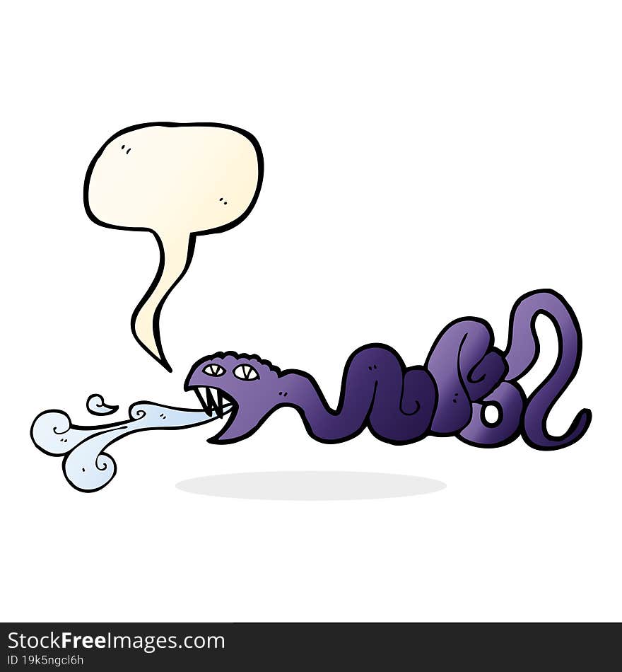 cartoon snake with speech bubble