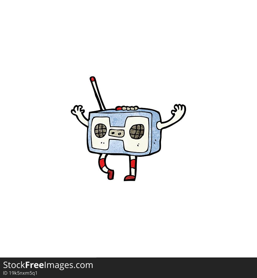 radio cassette player cartoon