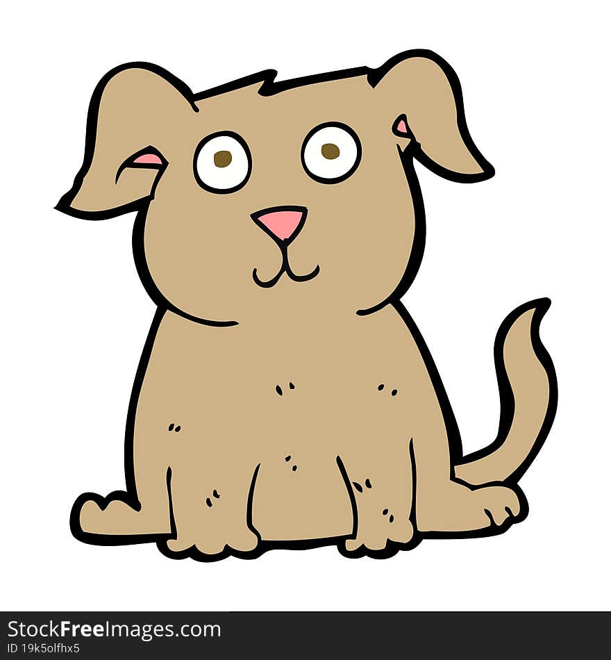 cartoon happy dog