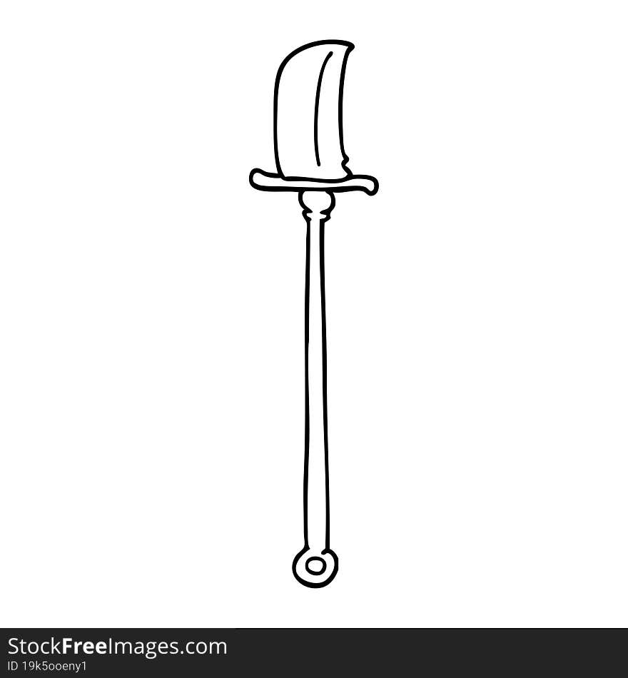 line drawing cartoon bronze halberd