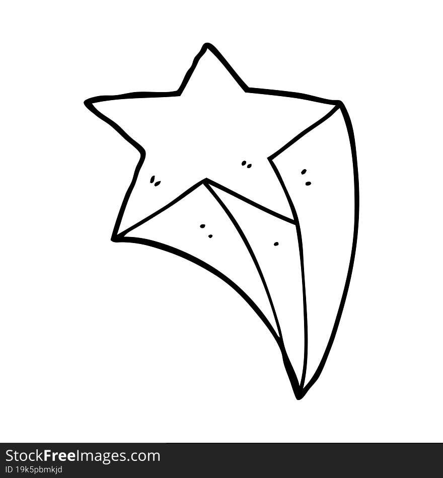 cartoon shooting star