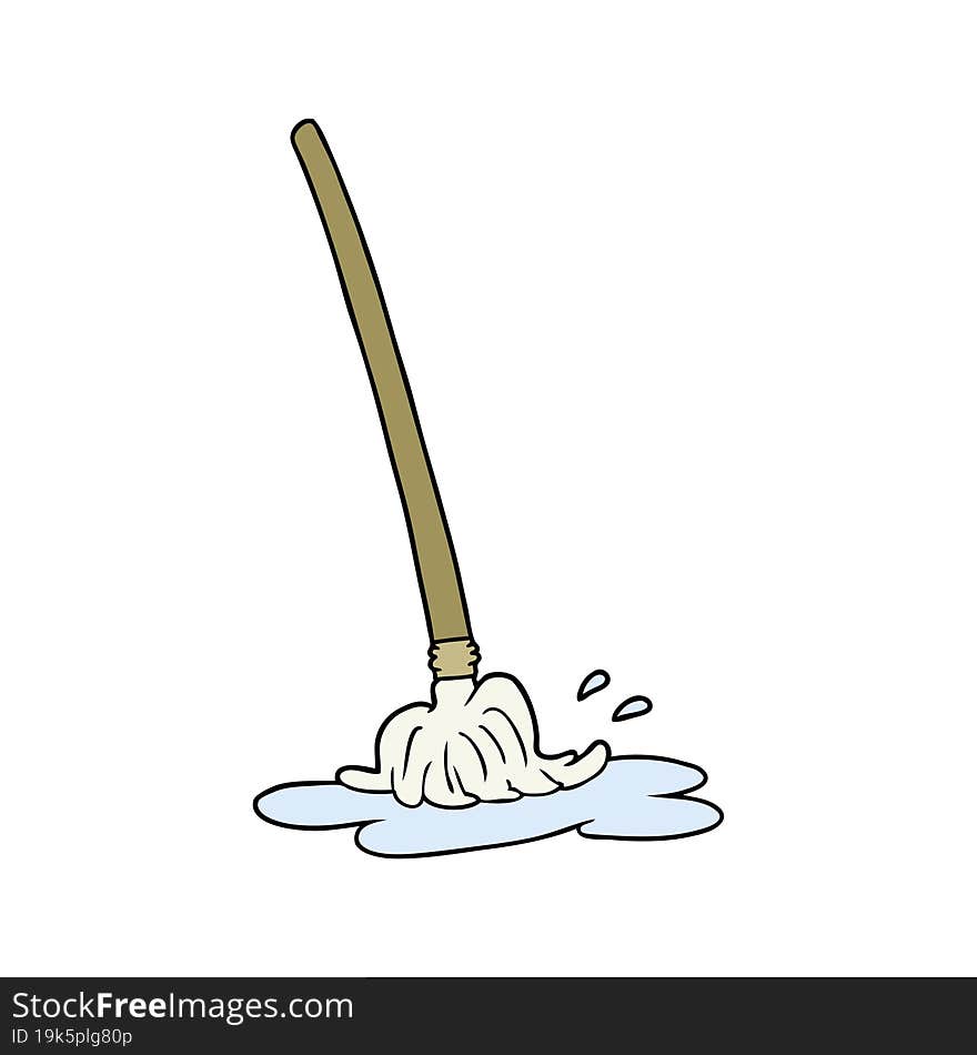 wet cartoon mop. wet cartoon mop