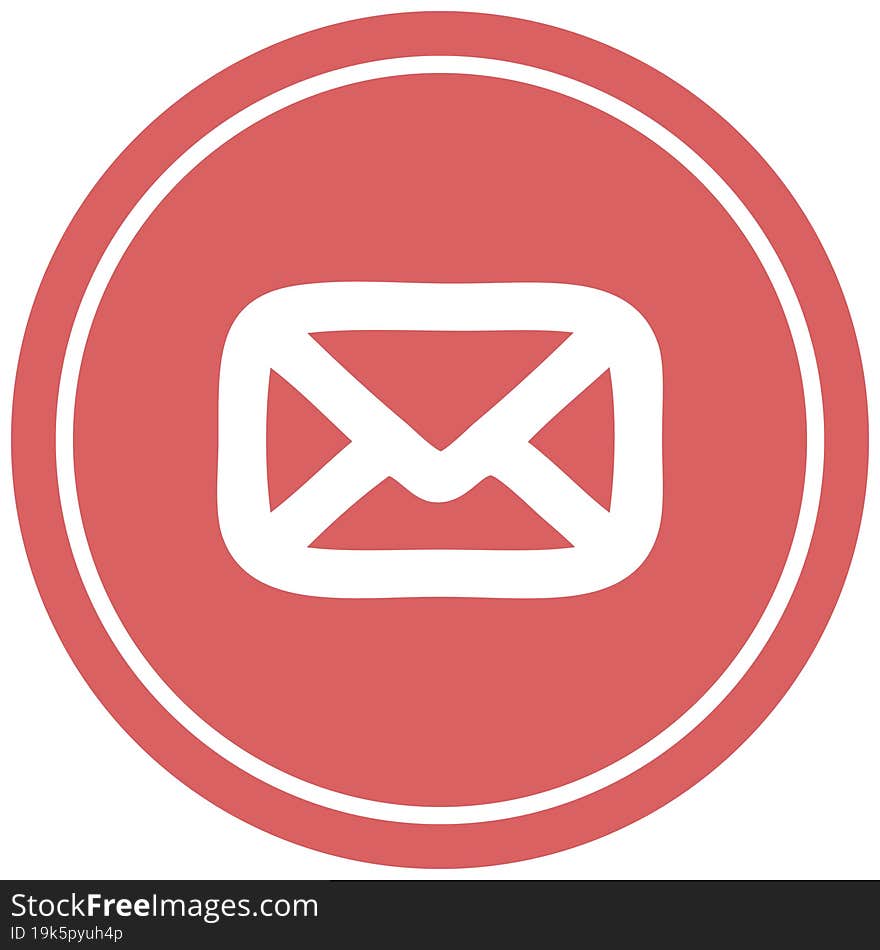 envelope letter circular icon