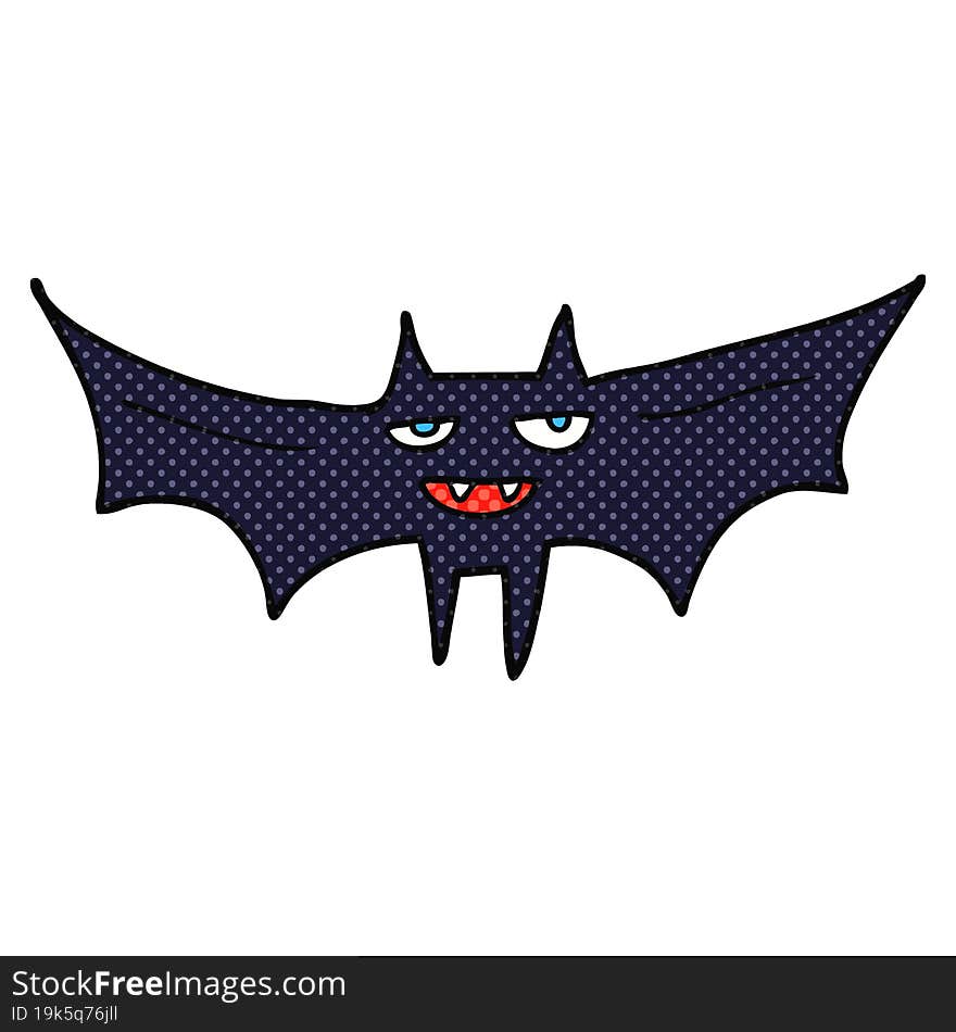 freehand drawn cartoon halloween bat