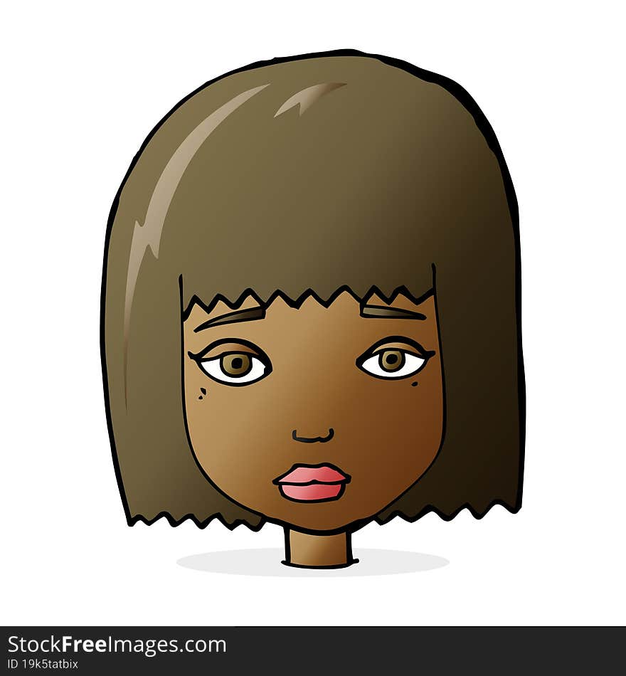 cartoon female face