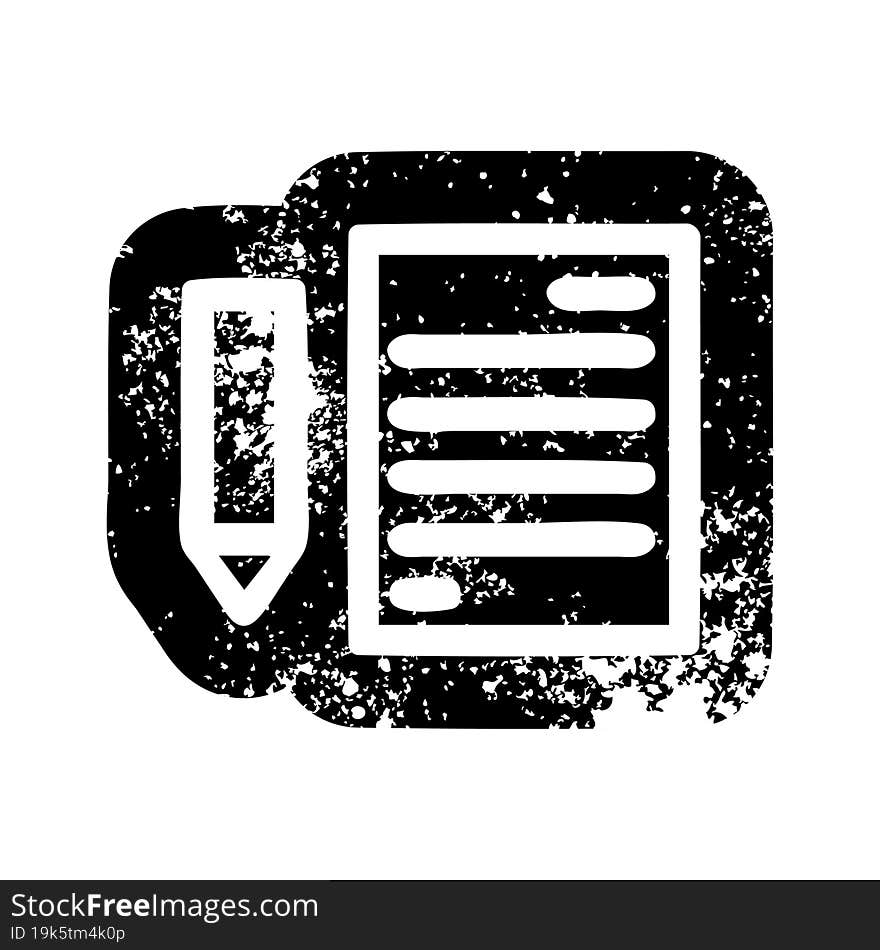 document and pencil icon