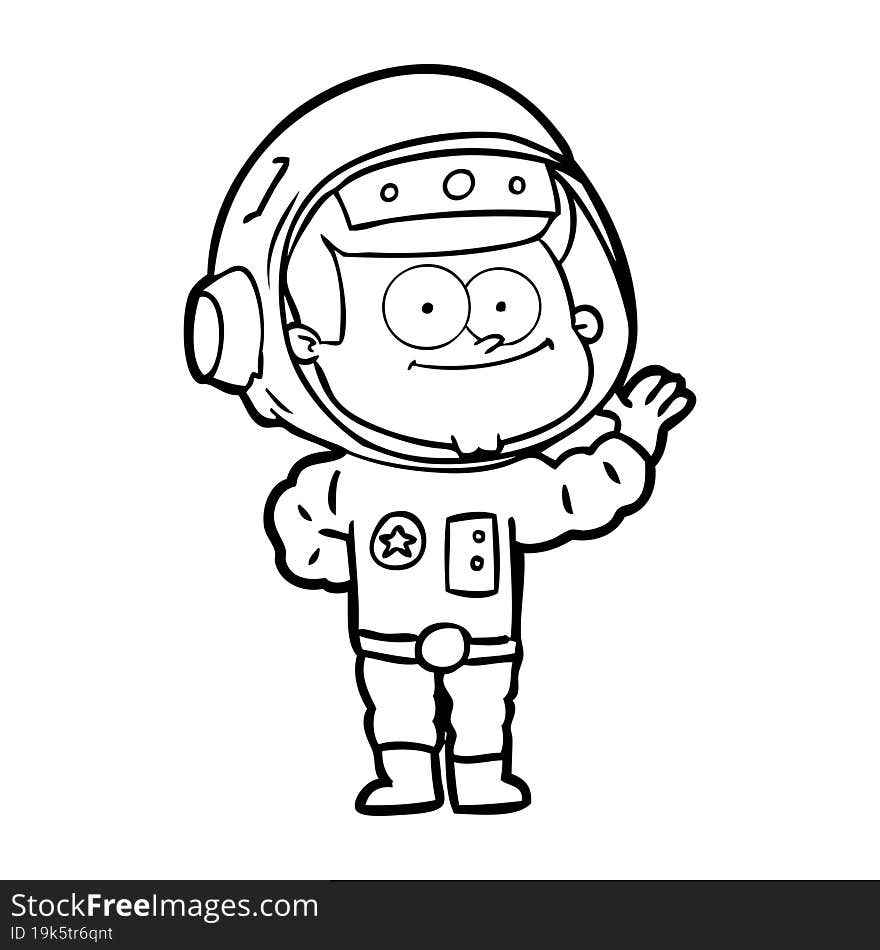 happy astronaut cartoon. happy astronaut cartoon