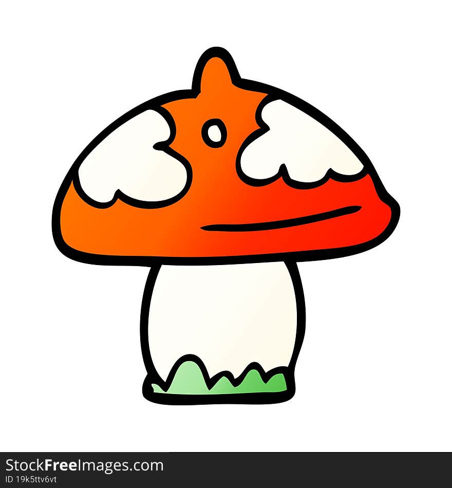 cartoon doodle mushroom