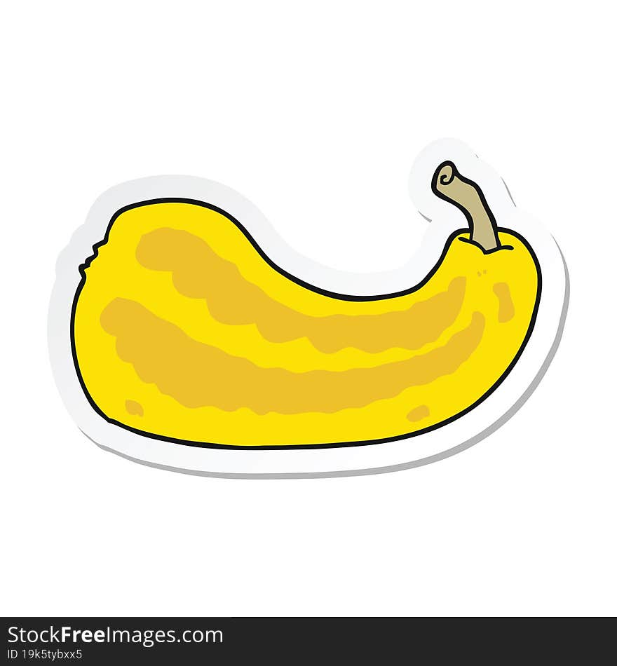 Sticker Of A Cartoon Squash