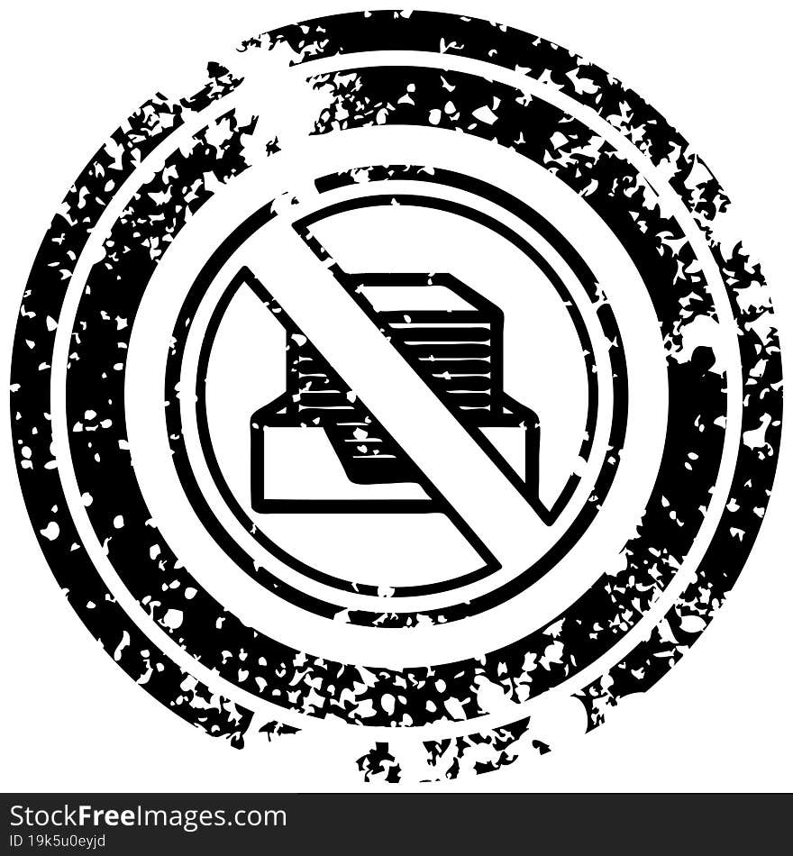 office paperless distressed icon