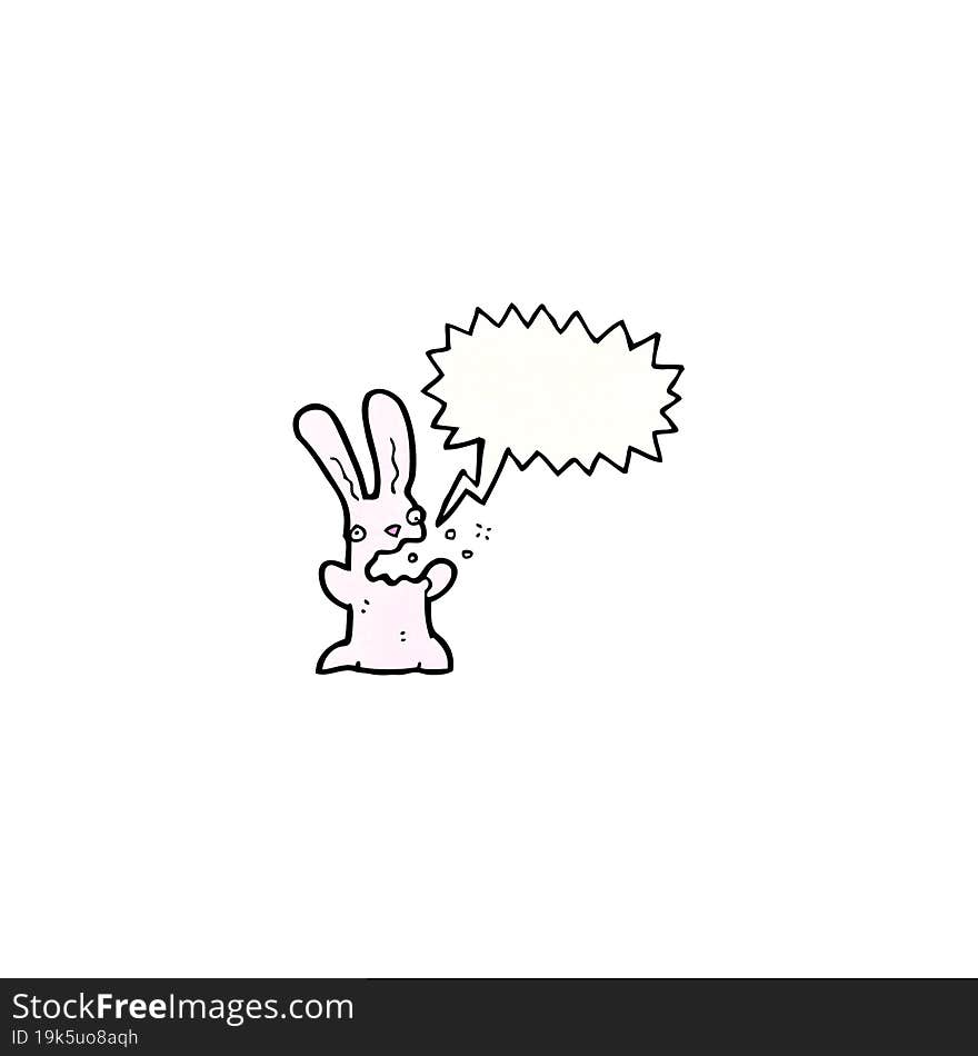 cartoon burping rabbit