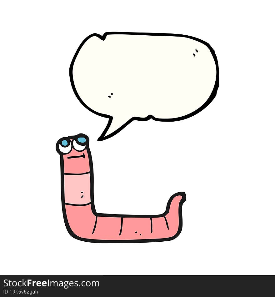 speech bubble cartoon worm