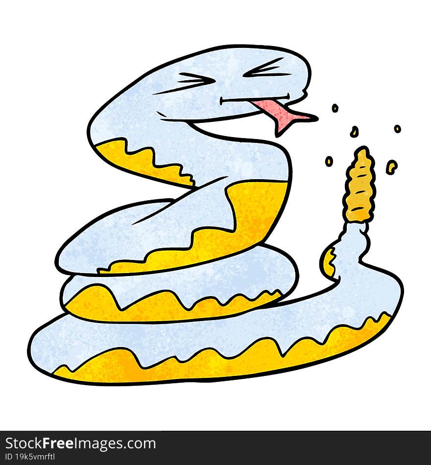 cartoon rattlesnake. cartoon rattlesnake