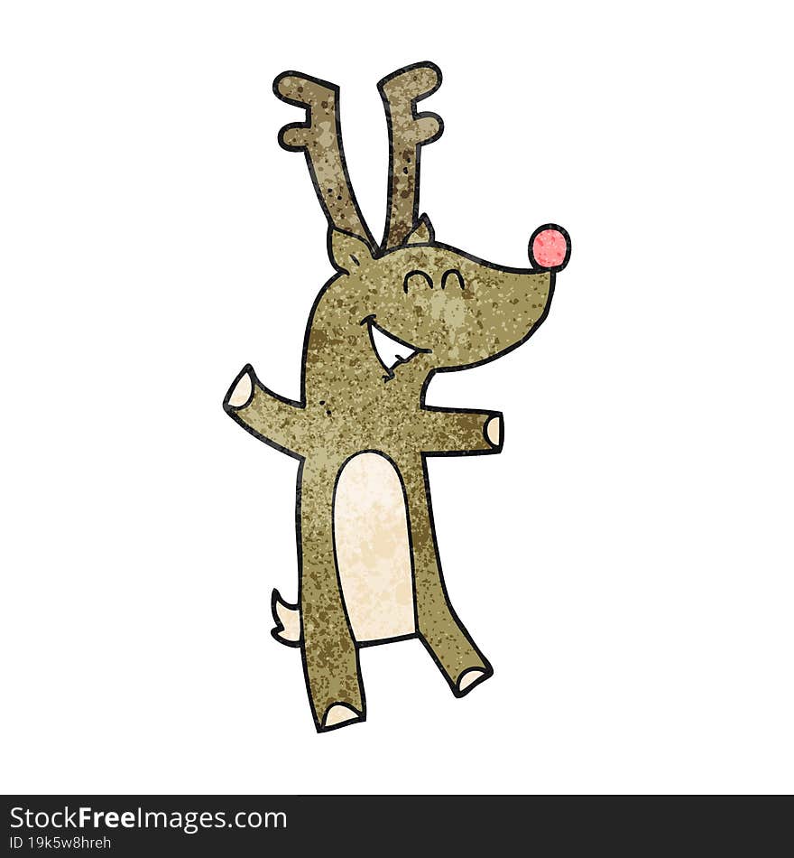 textured cartoon reindeer