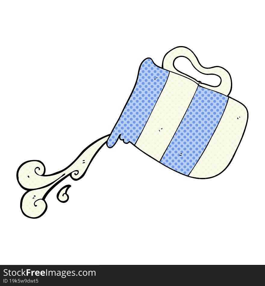 cartoon pouring milk jug