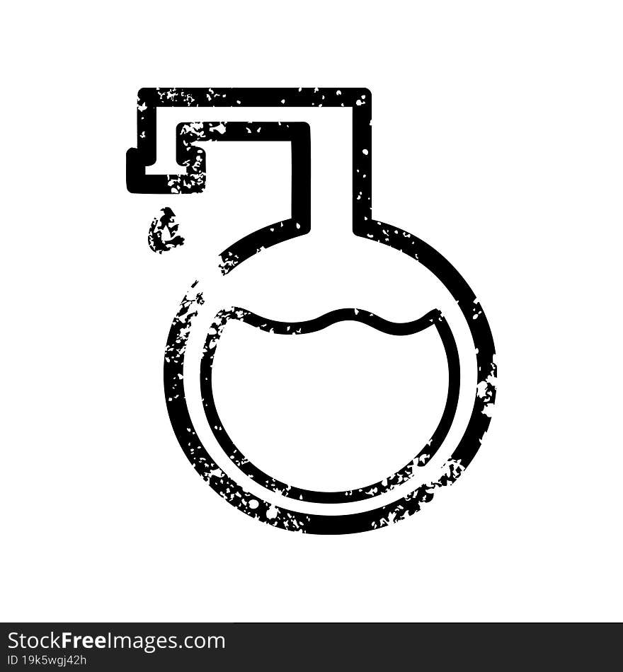 chemical vial distressed icon symbol