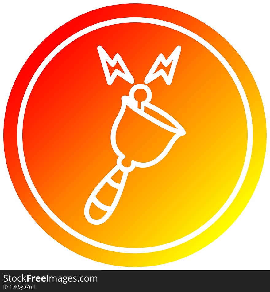 Ringing Bell Circular In Hot Gradient Spectrum