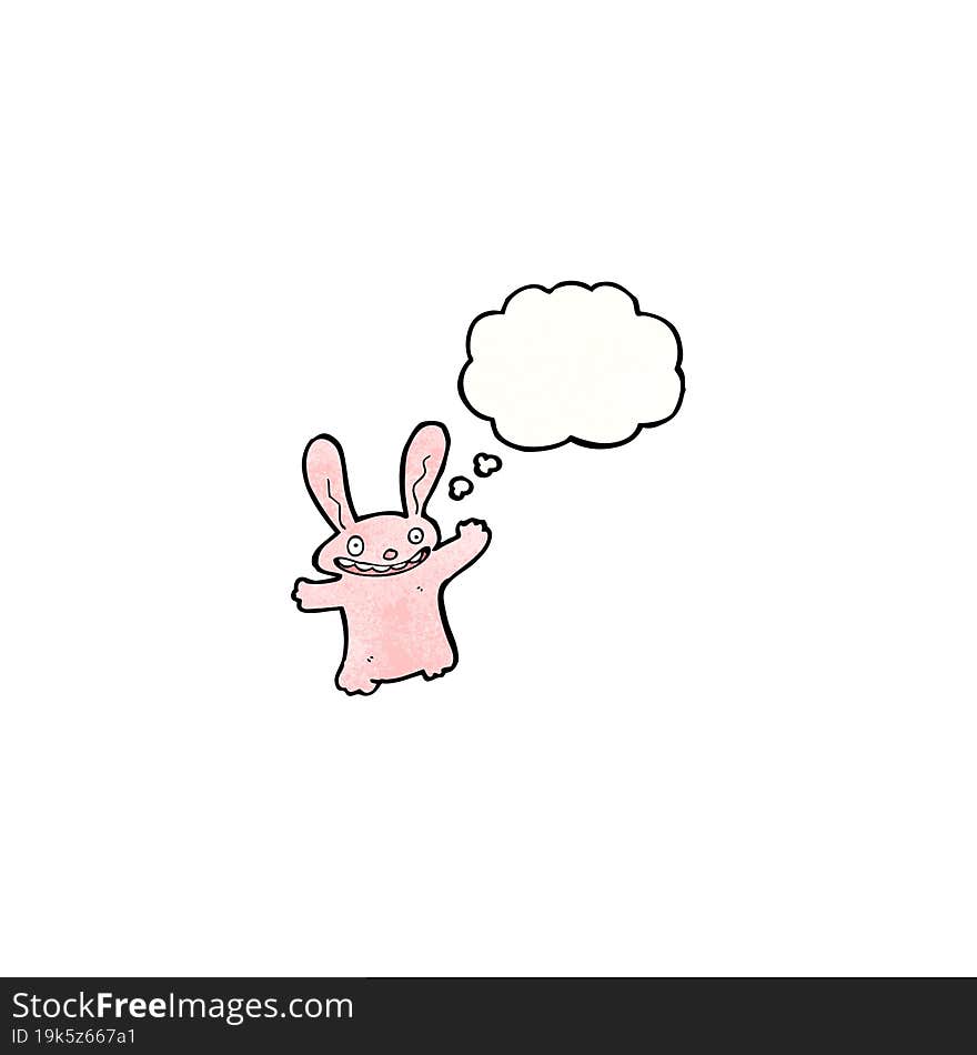 cartoon pink rabbit