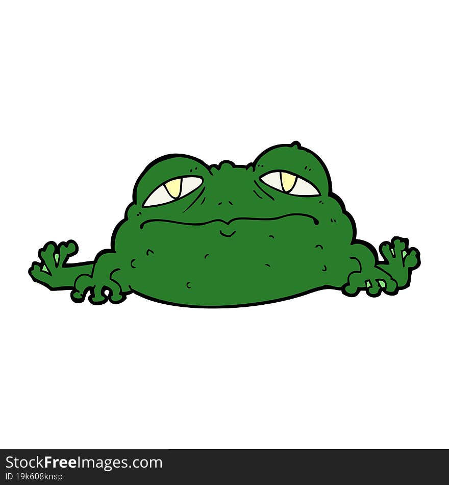 cartoon ugly frog