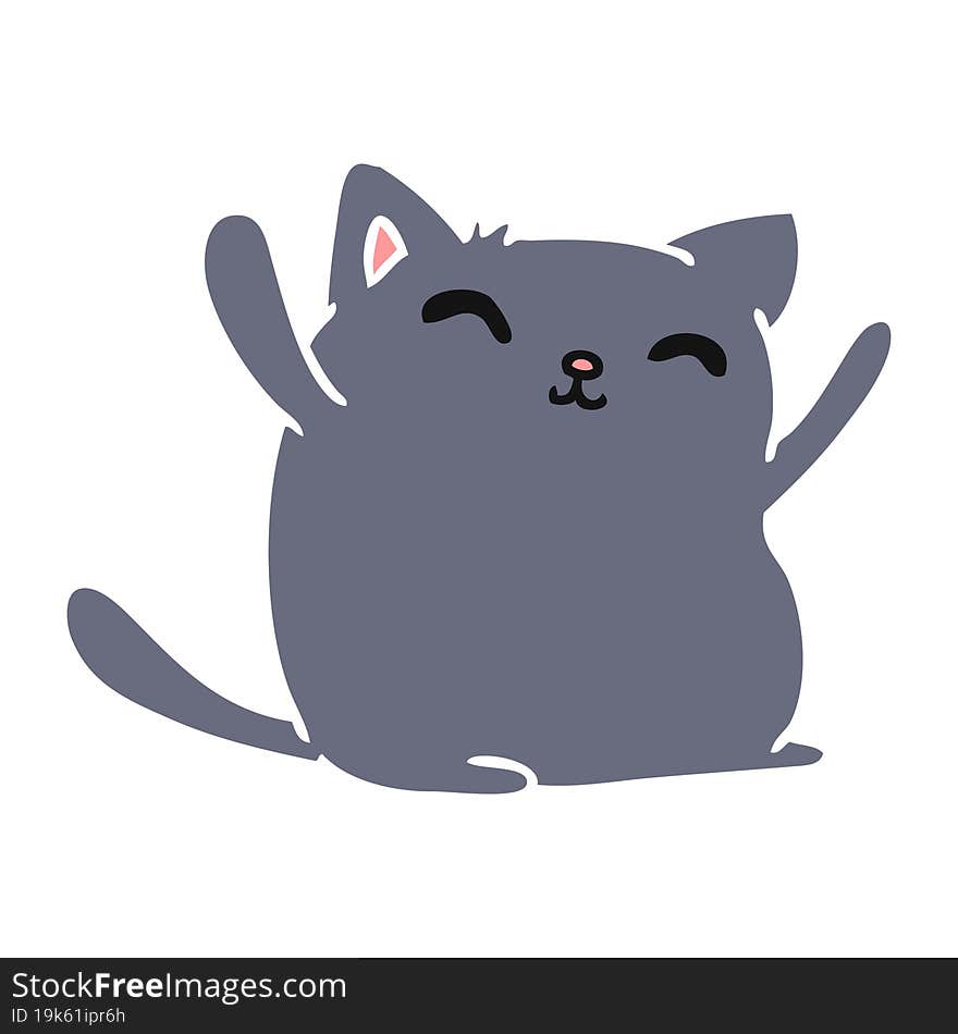 Cartoon Of Cute Kawaii Cat