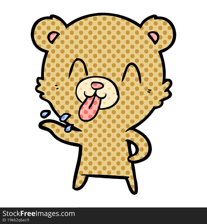 rude cartoon bear. rude cartoon bear