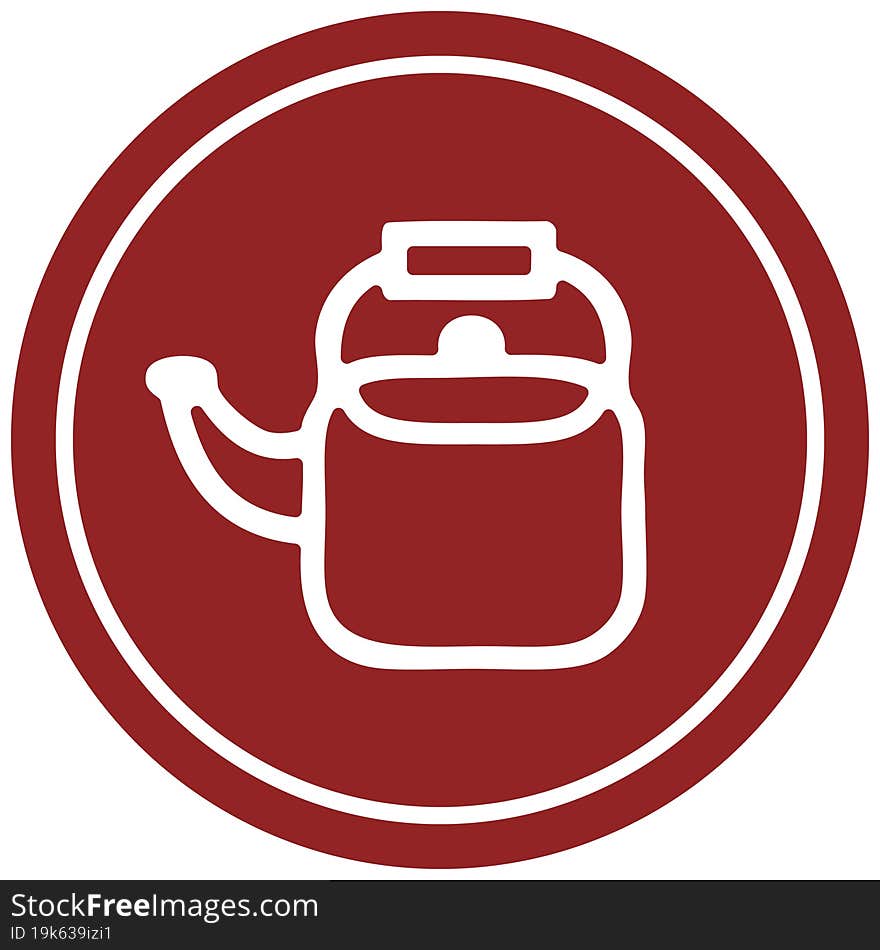 kitchen kettle circular icon