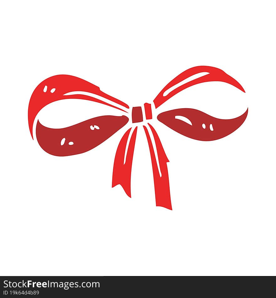 cartoon doodle tied bow