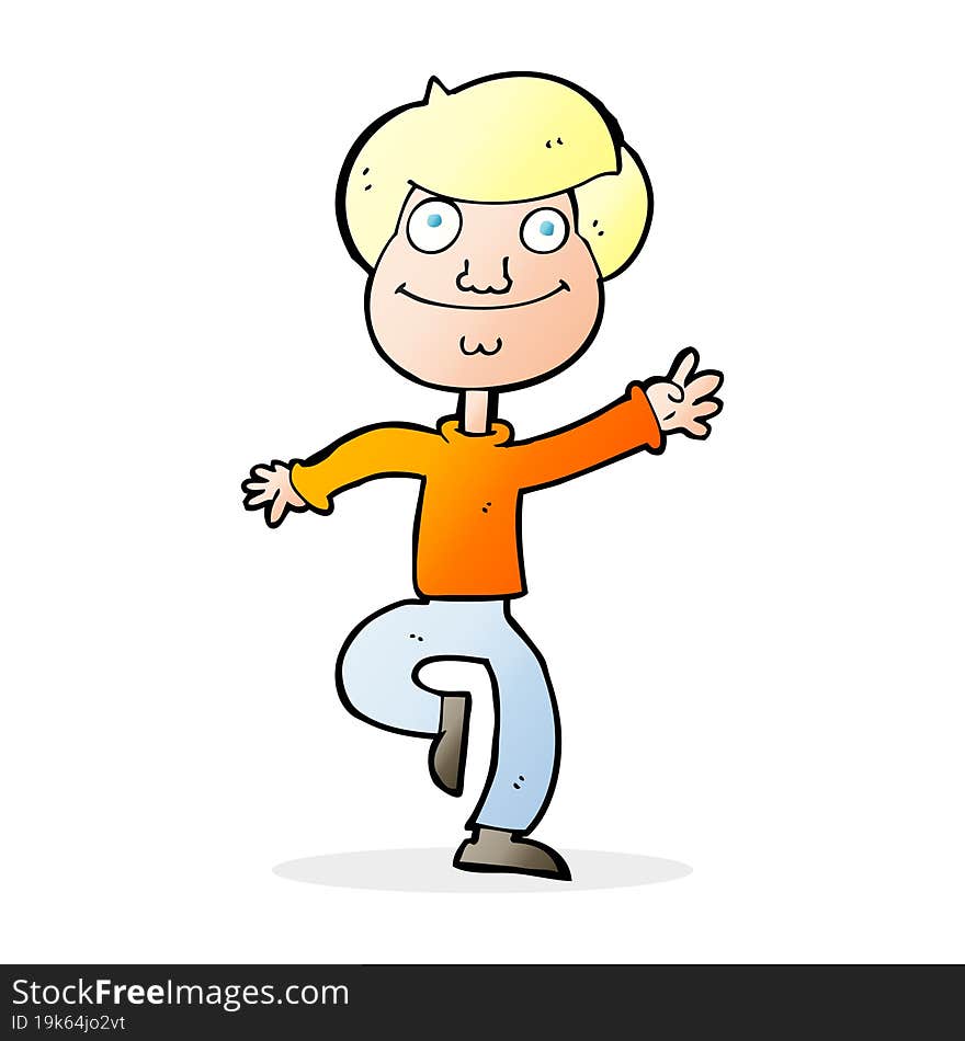 cartoon dancing man