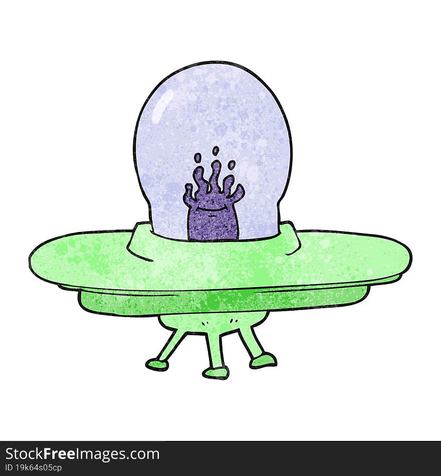 textured cartoon flying saucer