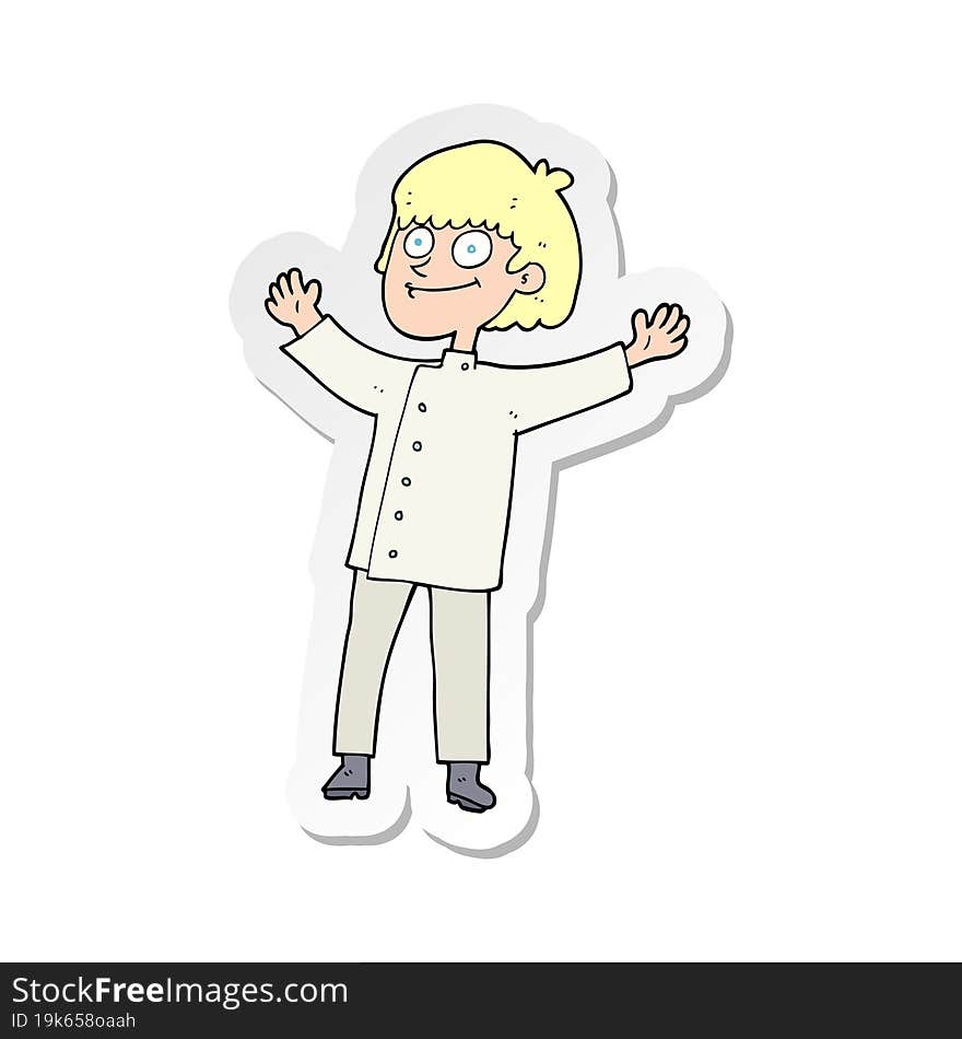 sticker of a cartoon chef