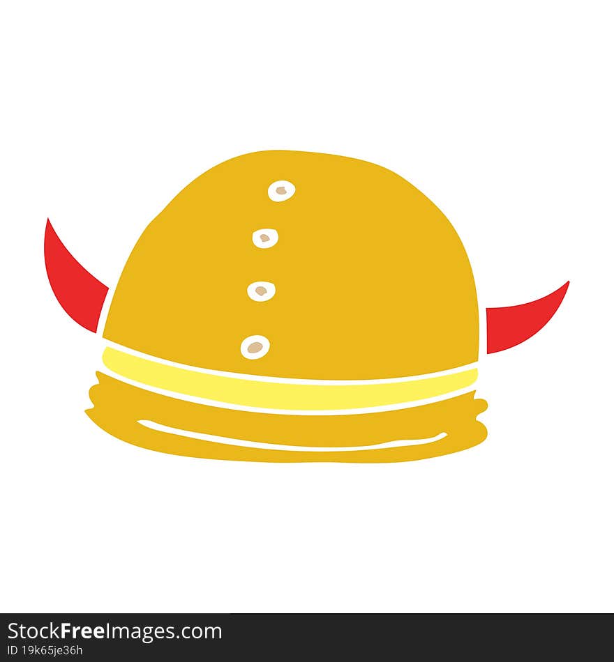 Cartoon Doodle Viking Helmet