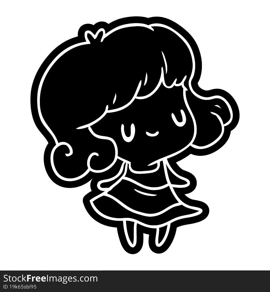 cartoon icon kawaii of cute girl