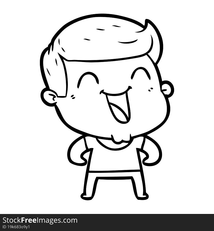 cartoon man laughing. cartoon man laughing