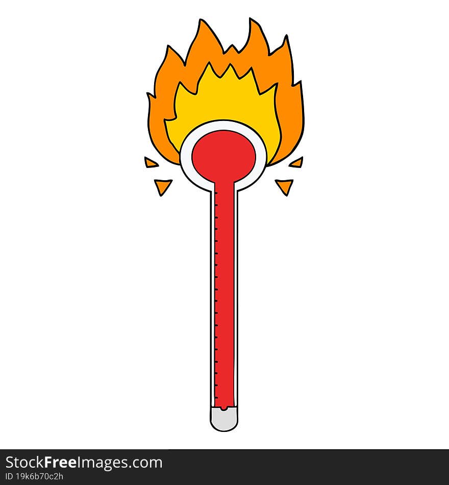 cartoon thermometer. cartoon thermometer