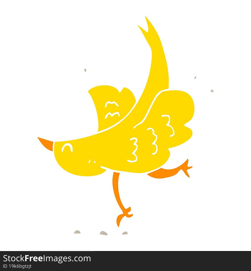 flat color illustration of bird. flat color illustration of bird