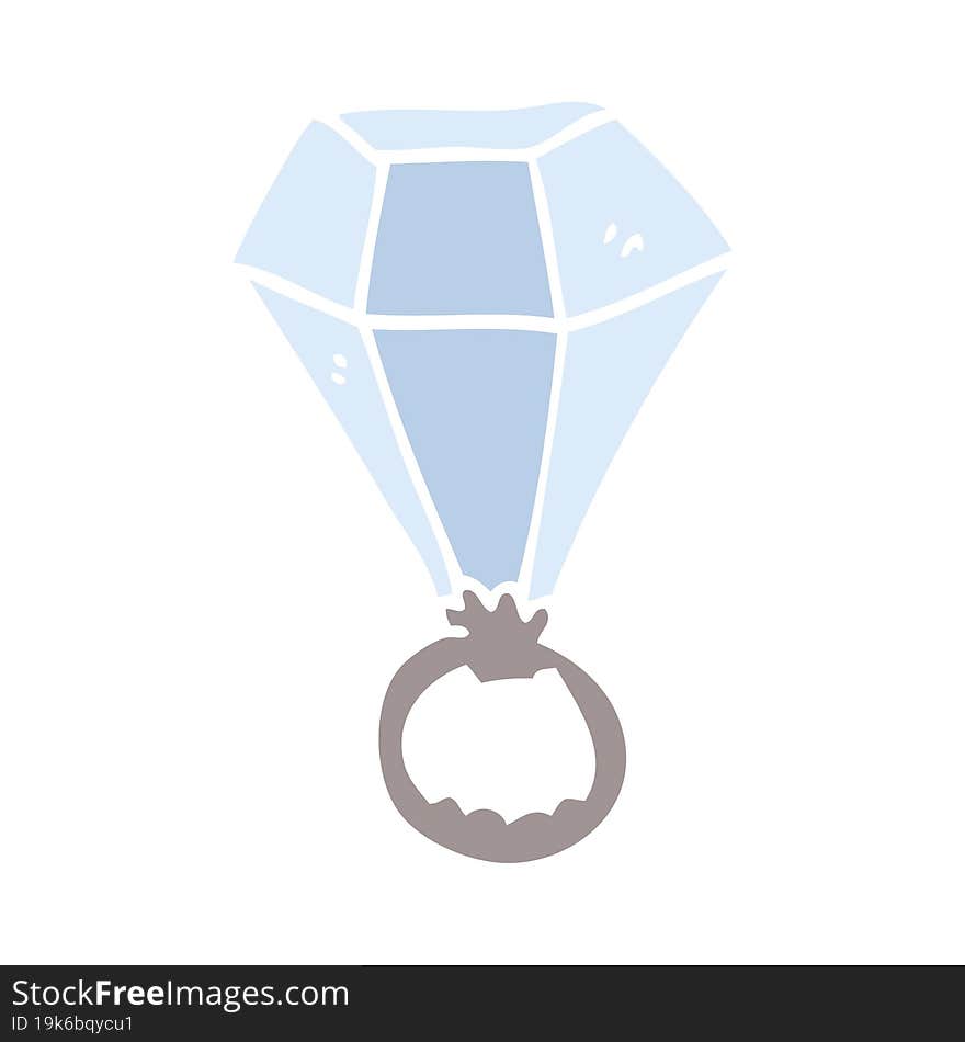 cartoon doodle diamond ring