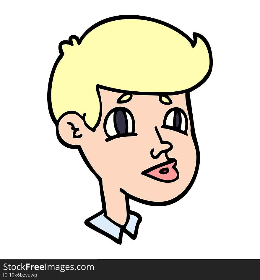 cartoon doodle of a boy face