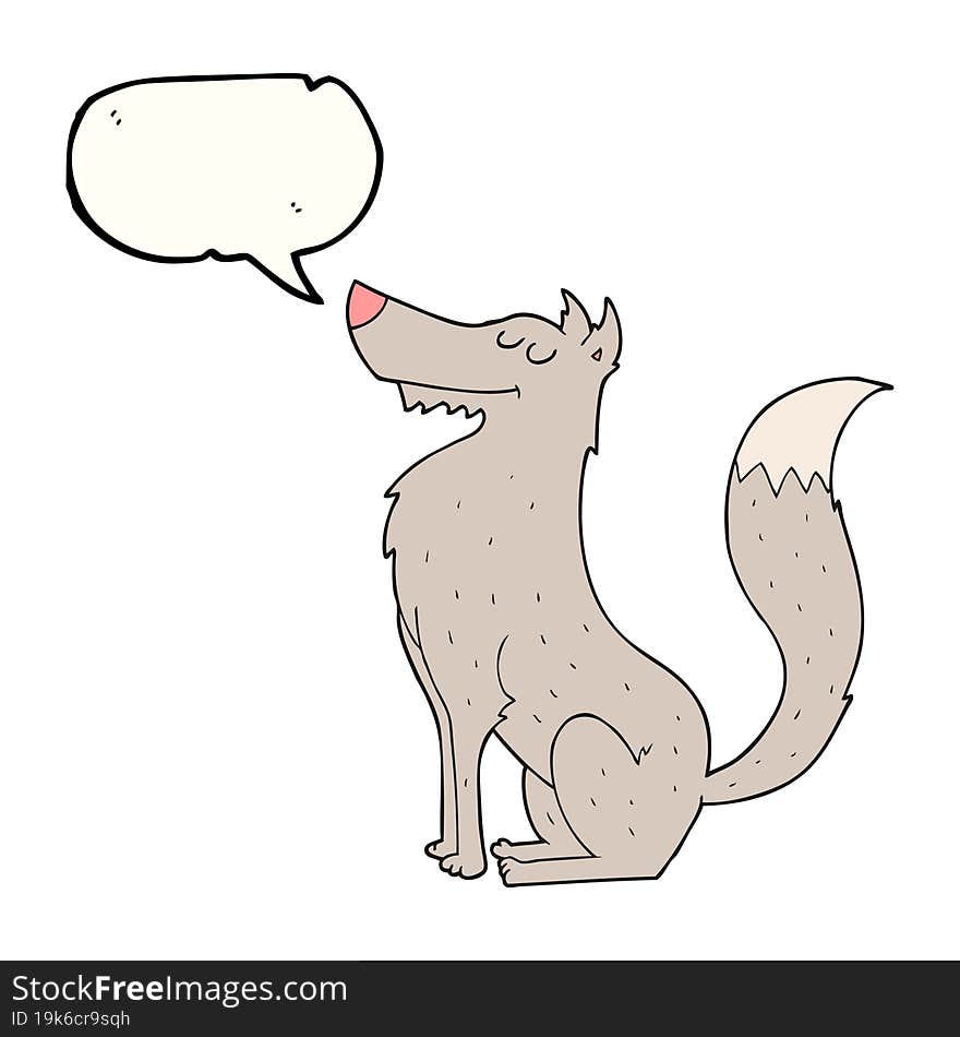 speech bubble cartoon wolf