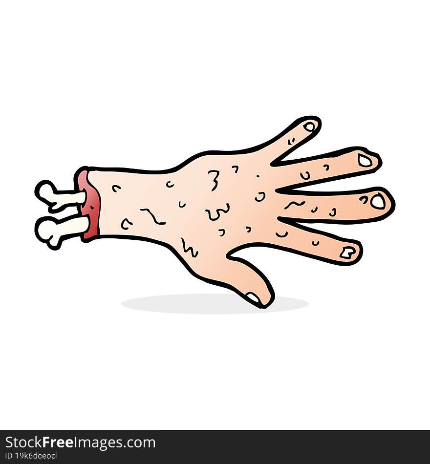 Gross Severed Hand Cartoon