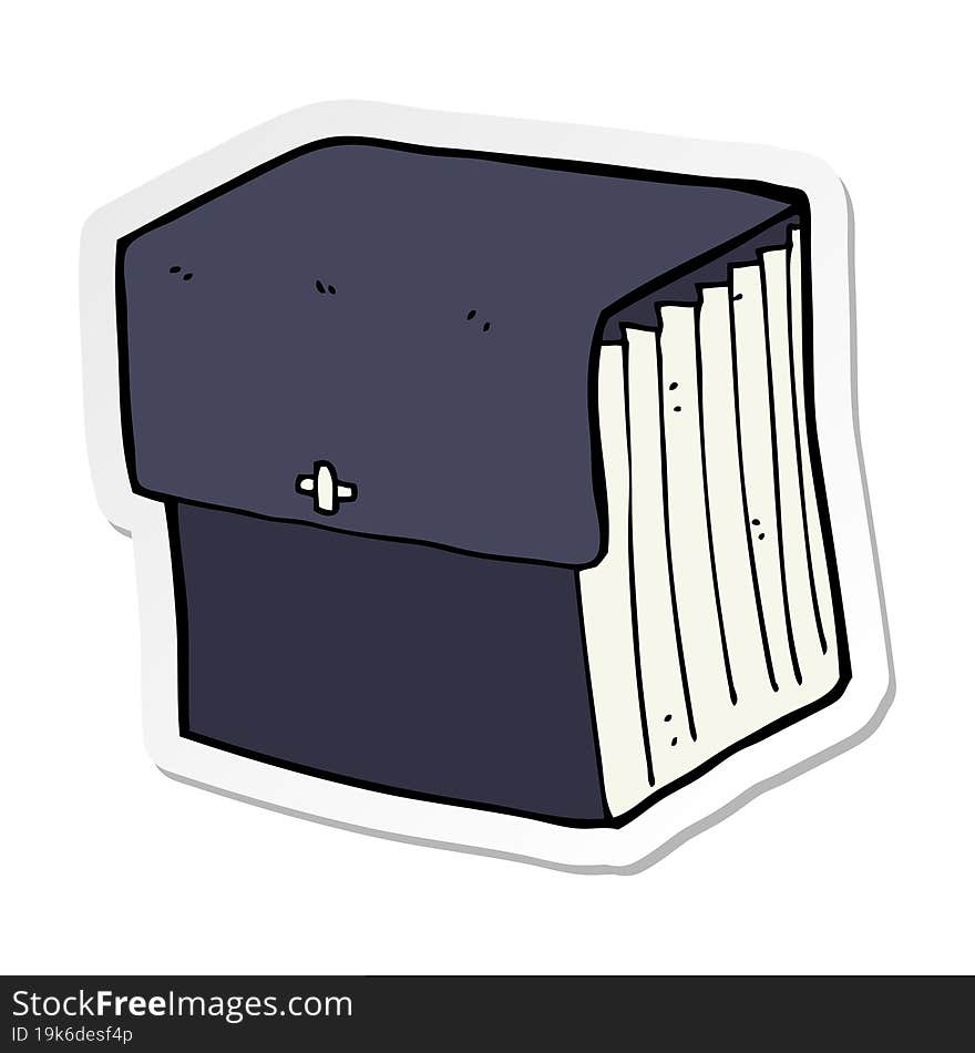 Sticker Of A Cartoon Business Files