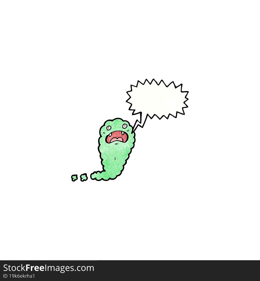 green cloud ghost cartoon