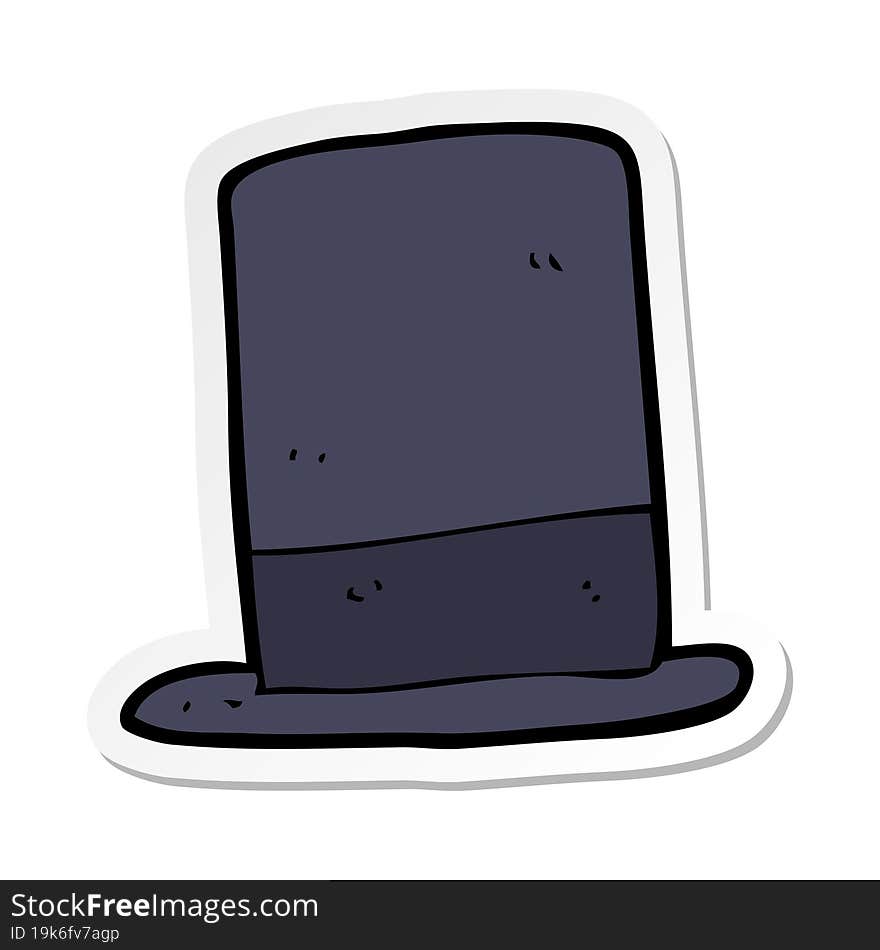 Sticker Of A Cartoon Hat