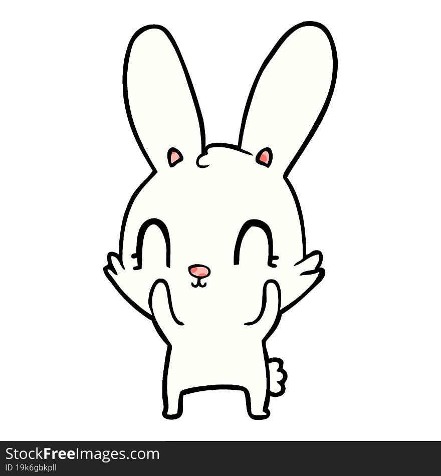 cute cartoon rabbit. cute cartoon rabbit