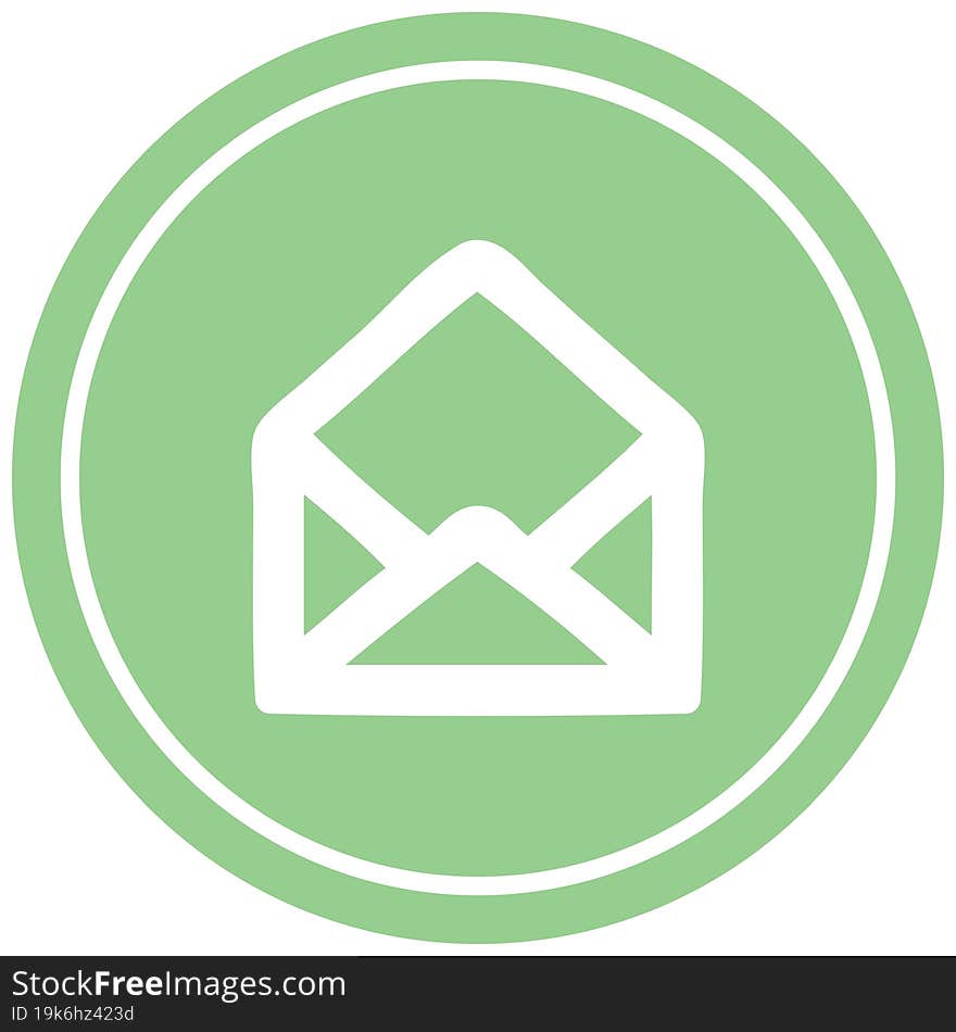 envelope letter circular icon symbol