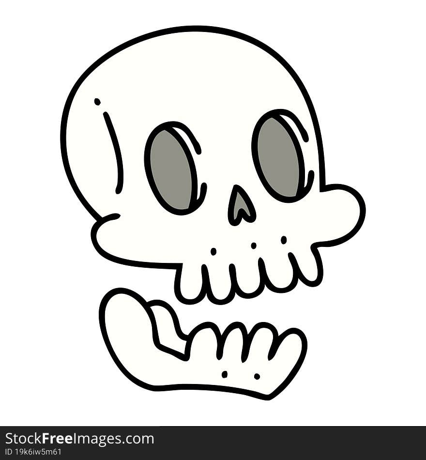 spooky halloween skull